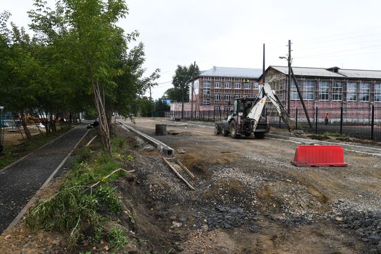 Russia Siberia Floods Restoring
