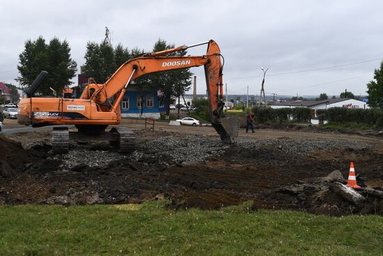 Russia Siberia Floods Restoring