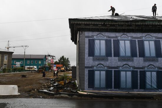Russia Siberia Floods Restoring