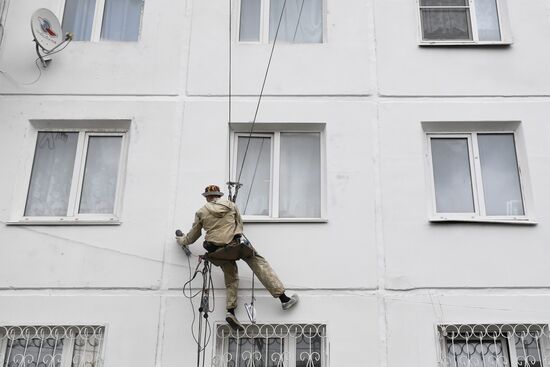 Russia Siberia Floods Restoring