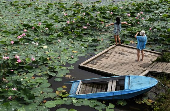 Russia Lotus Lake 