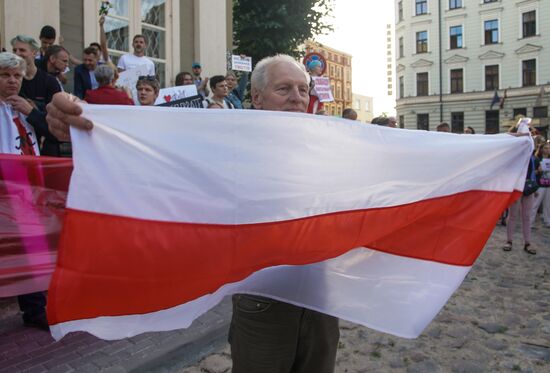 Latvia Belarus Presidential Election Protest
