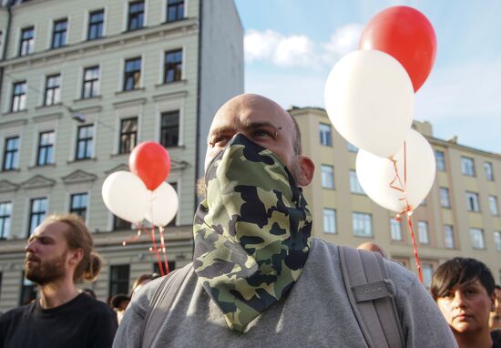 Latvia Belarus Presidential Election Protest
