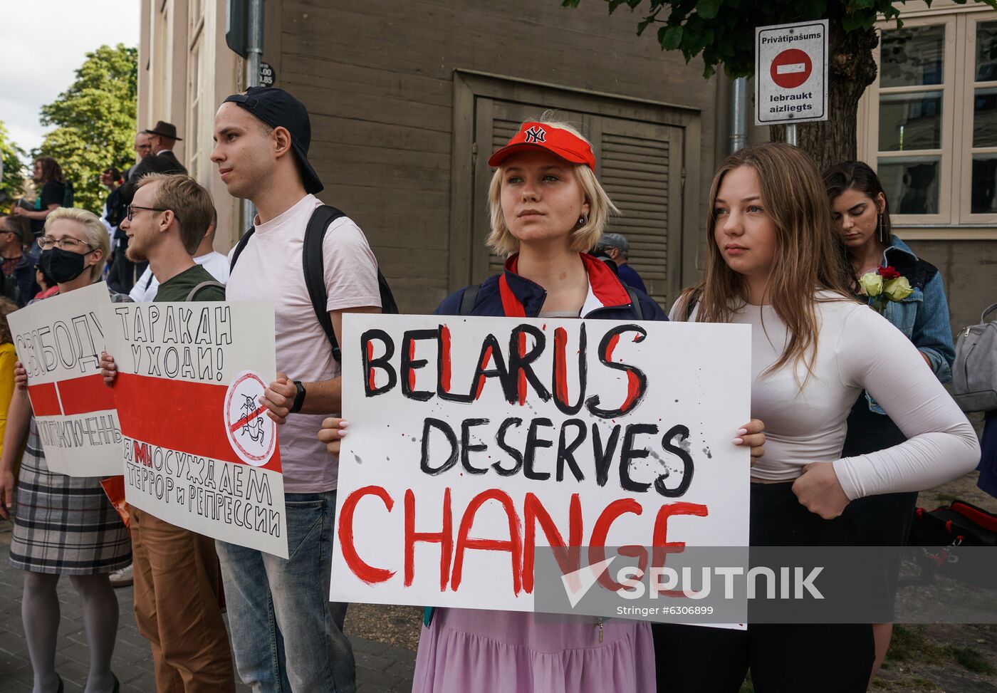 Latvia Belarus Presidential Election Protest
