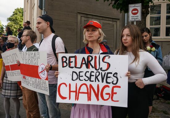 Latvia Belarus Presidential Election Protest