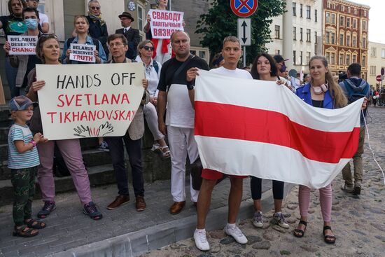 Latvia Belarus Presidential Election Protest