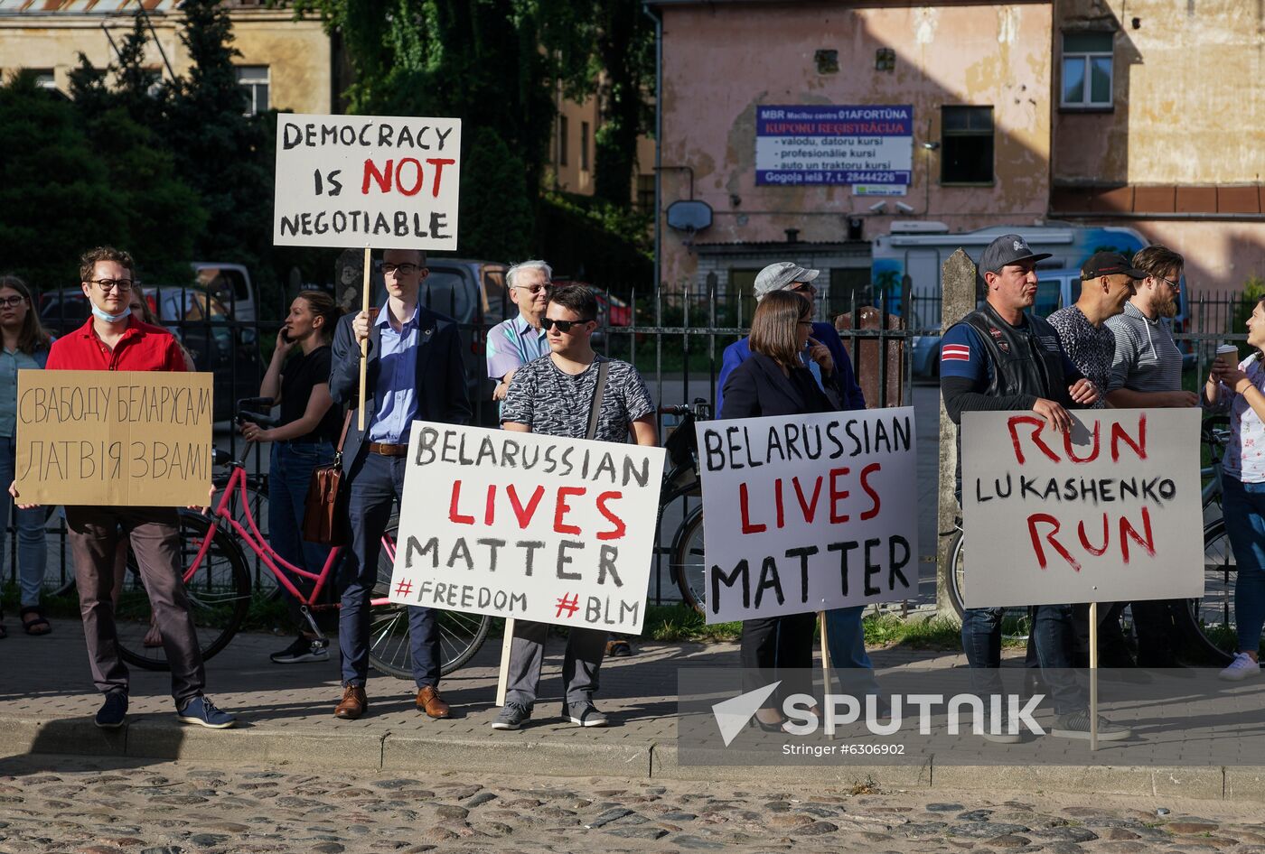 Latvia Belarus Presidential Election Protest