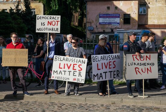 Latvia Belarus Presidential Election Protest