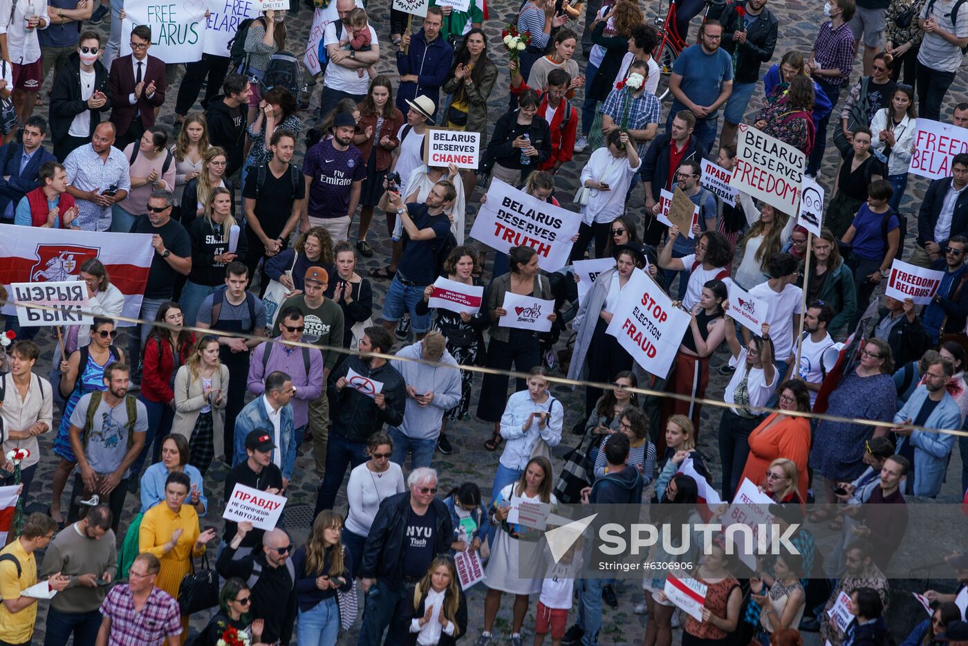 Latvia Belarus Presidential Election Protest