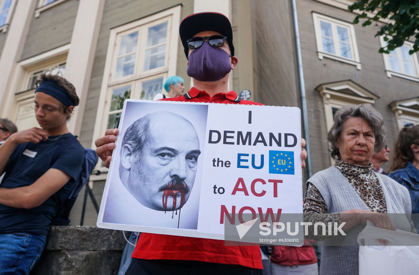 Latvia Belarus Presidential Election Protest
