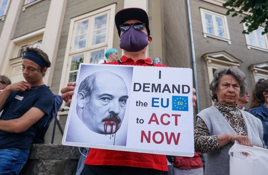 Latvia Belarus Presidential Election Protest