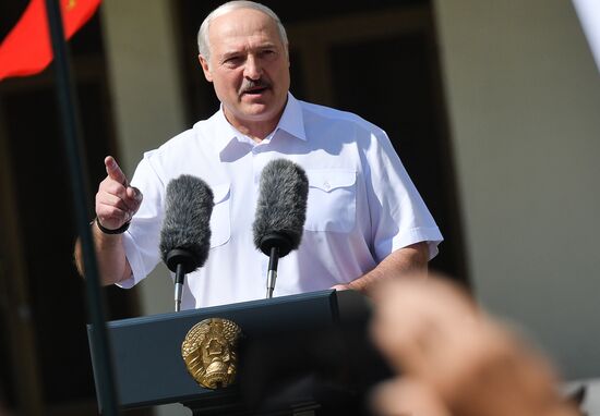 Belarus Lukashenko Supporters