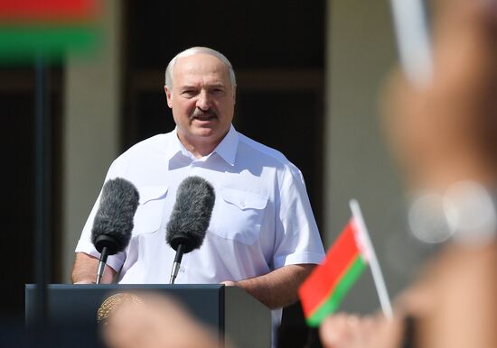 Belarus Lukashenko Supporters
