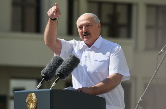 Belarus Lukashenko Supporters