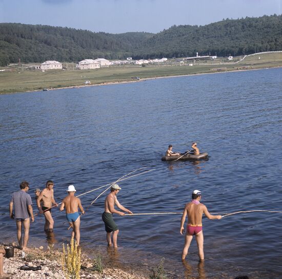 Fishermen on the Volga River