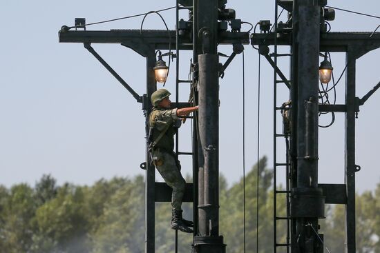 Russia Railway Troops Drills