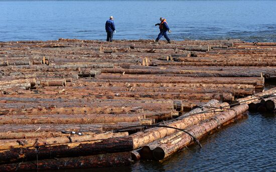 Russia Timber Rafting