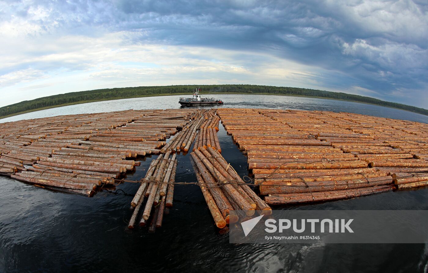 Russia Timber Rafting