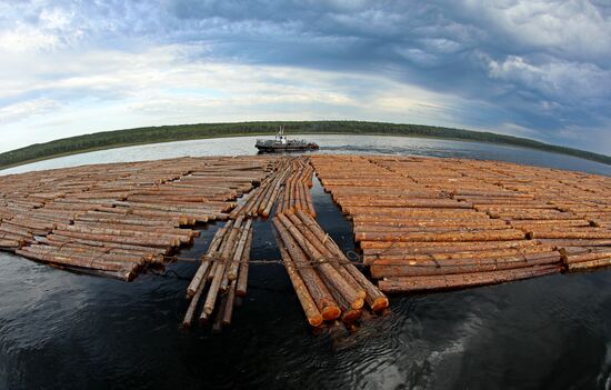Russia Timber Rafting