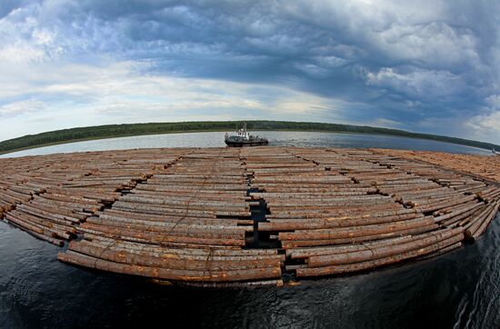 Russia Timber Rafting