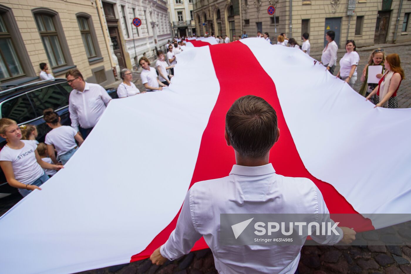 Latvia Belarus Presidential Election Protest