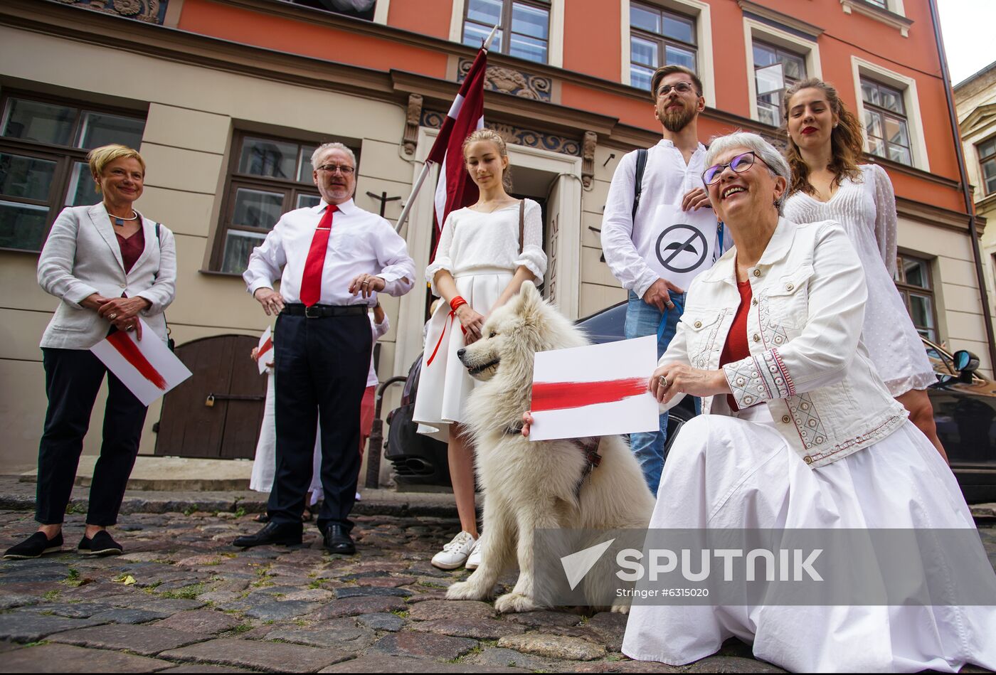 Latvia Belarus Presidential Election Protest