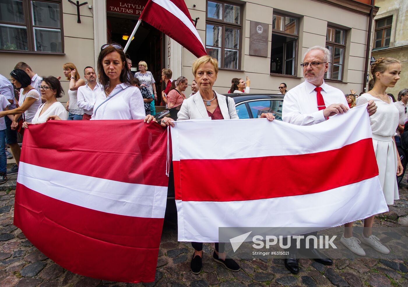 Latvia Belarus Presidential Election Protest