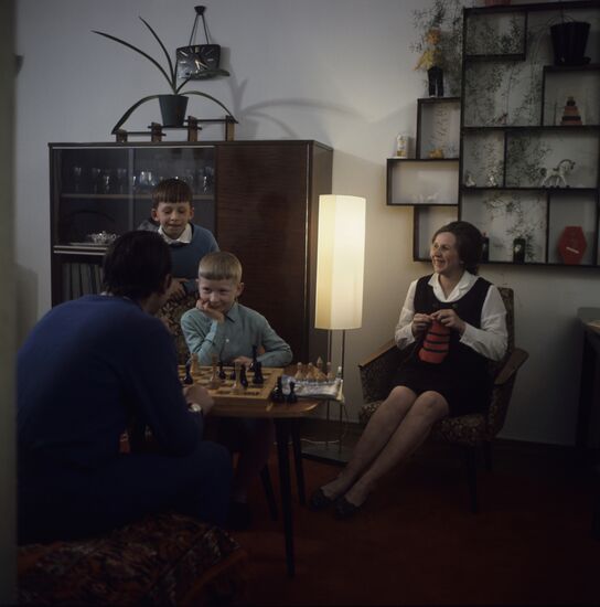 Brick factory worker Valentina Krivosheyeva's family