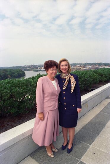 Russian President Boris Yeltsin visits USA