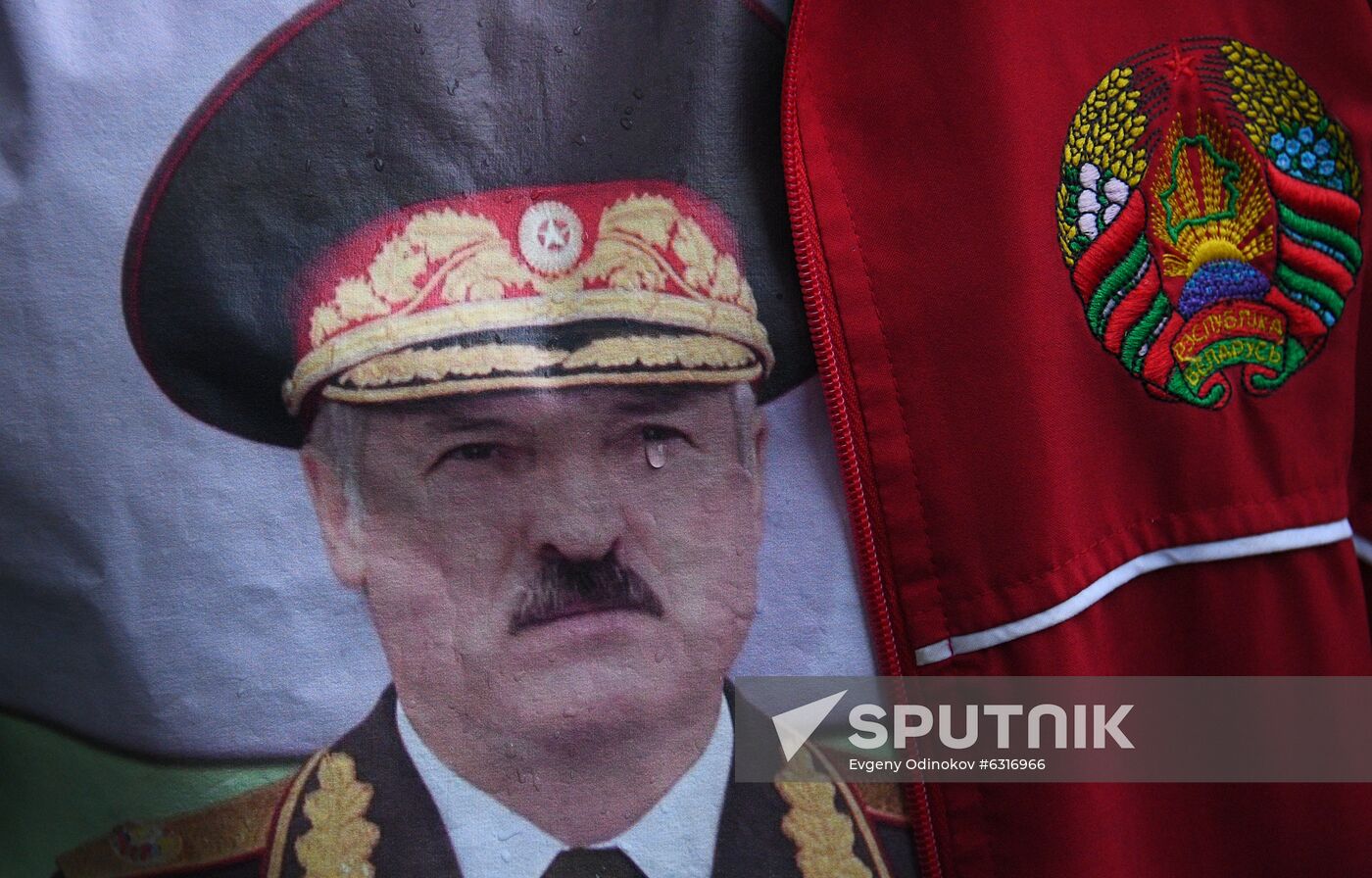 Belarus Lukashenko Supporters Rally