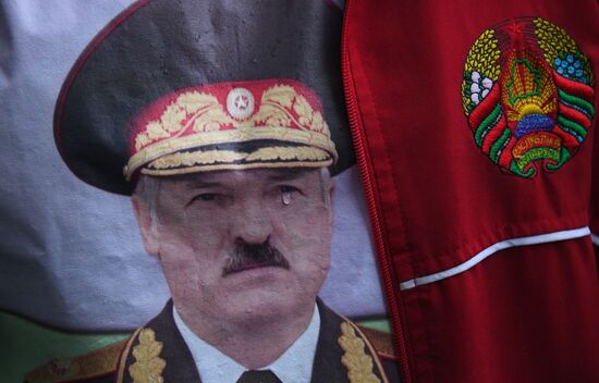 Belarus Lukashenko Supporters Rally