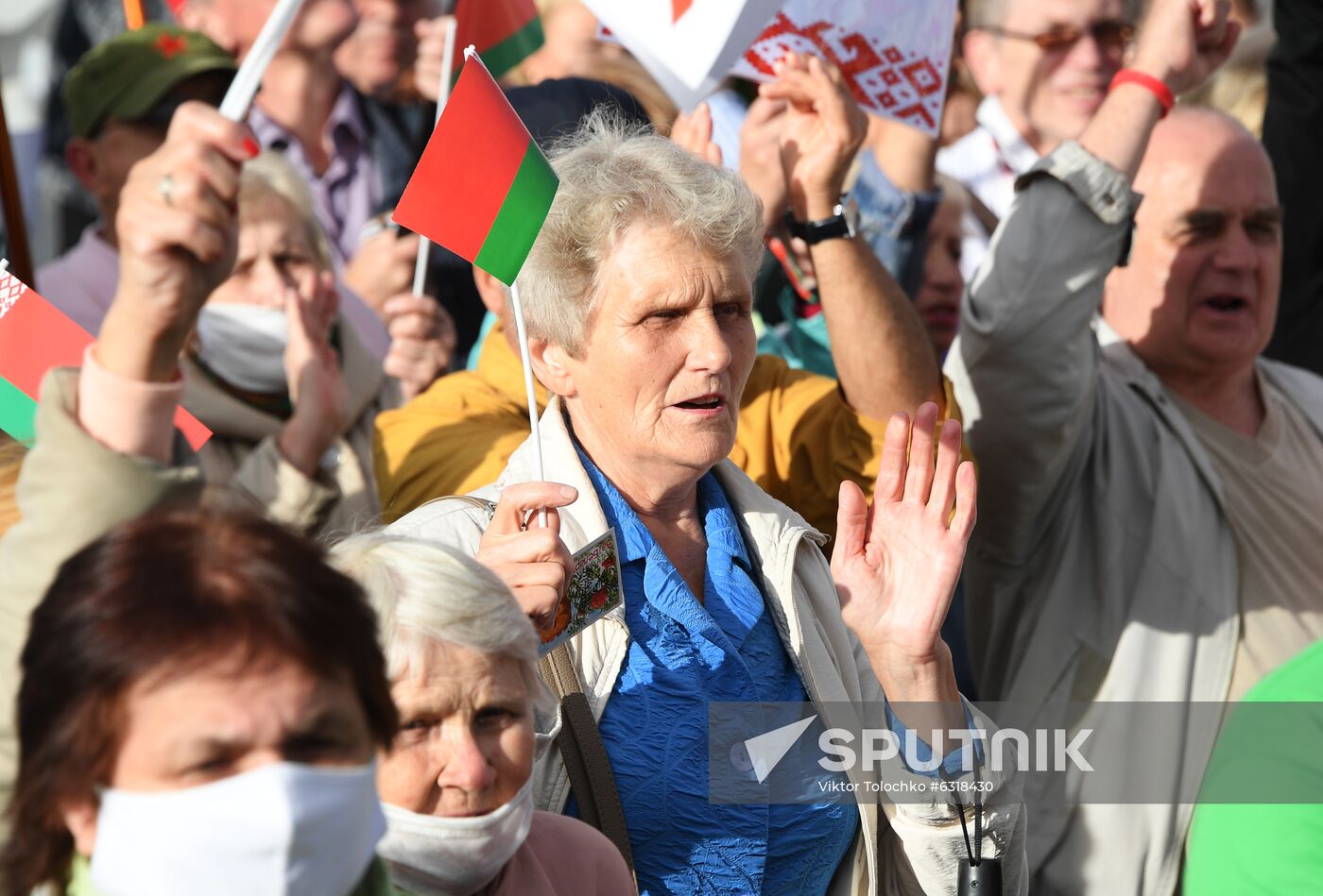 Belarus Lukashenko Supporters Rally