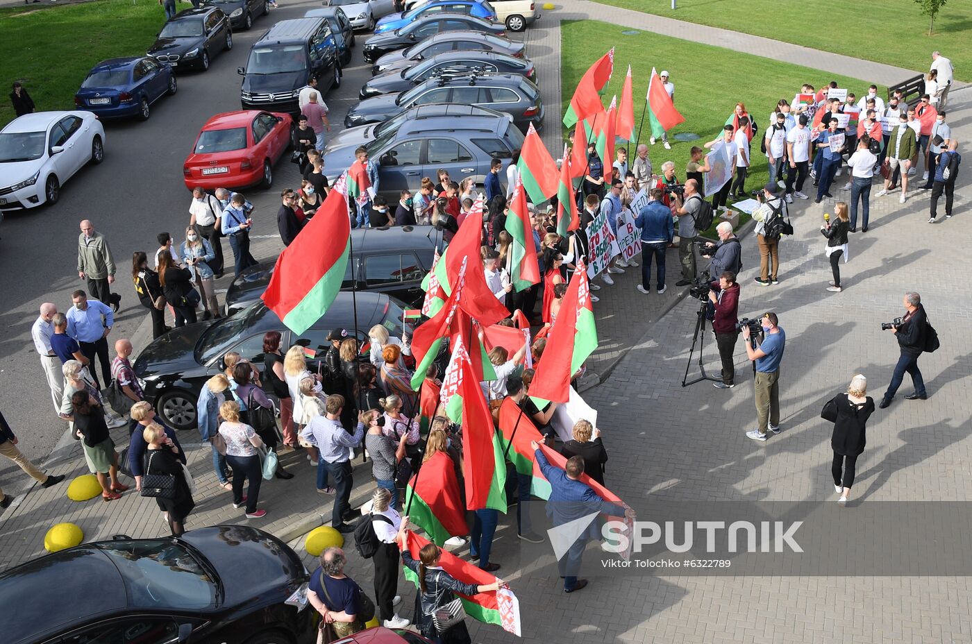 Belarus Lukashenko Supporters Rally