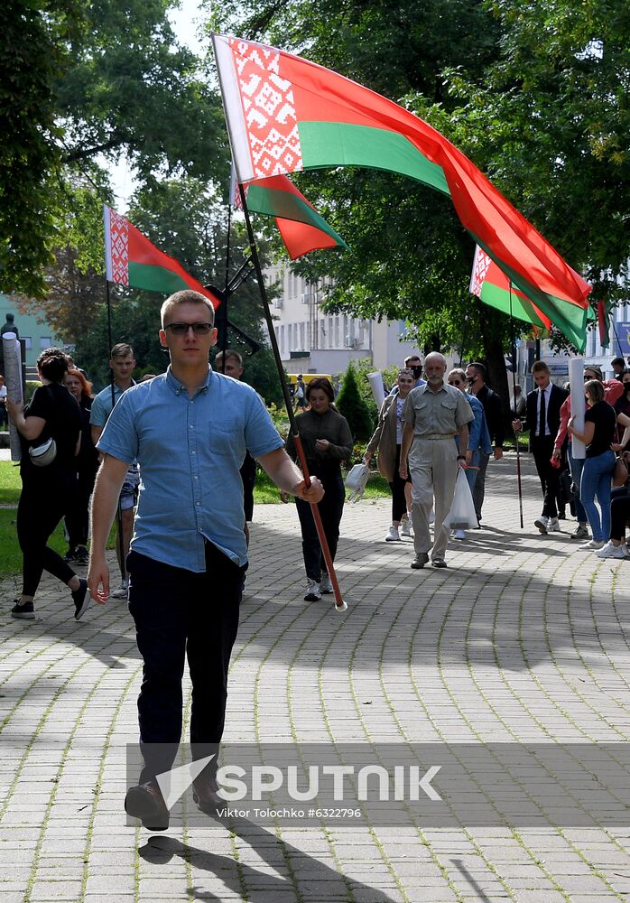 Belarus Lukashenko Supporters Rally
