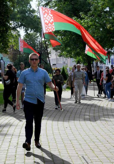 Belarus Lukashenko Supporters Rally