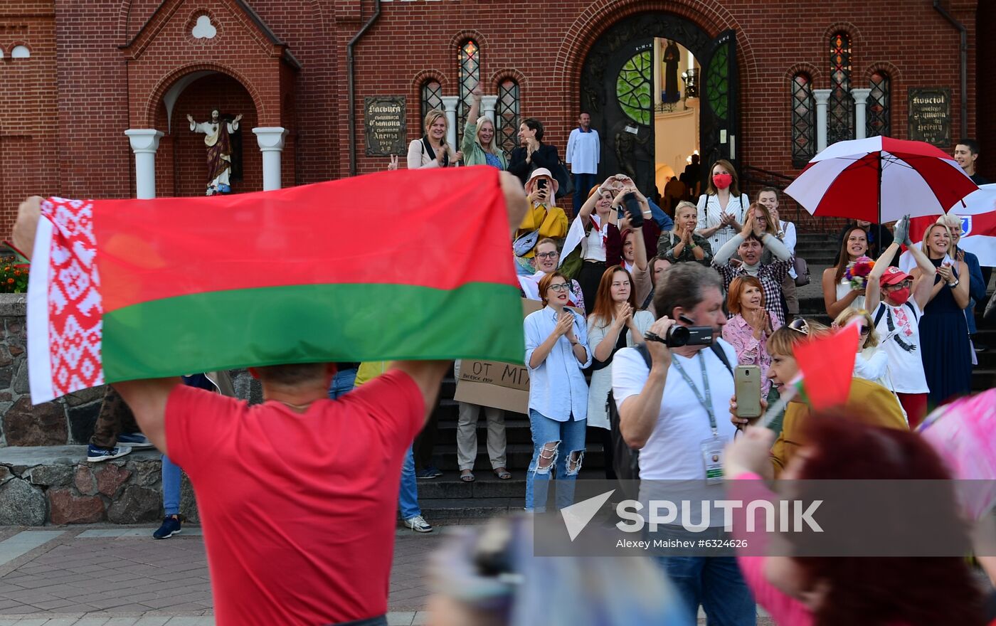 Belarus Lukashenko Supporters Rally