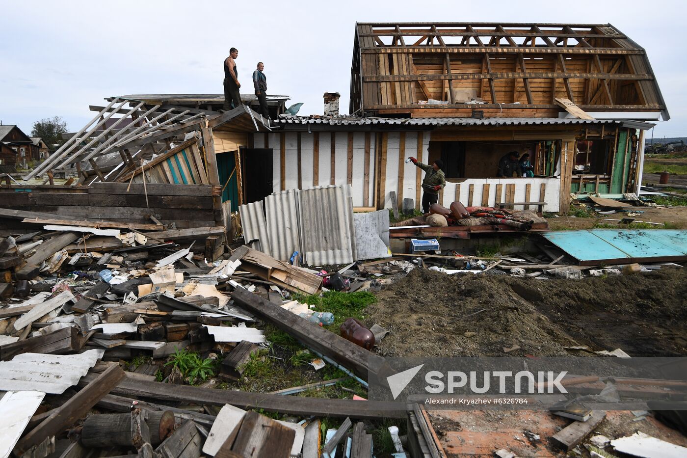 Russia Siberia Floods Restoring