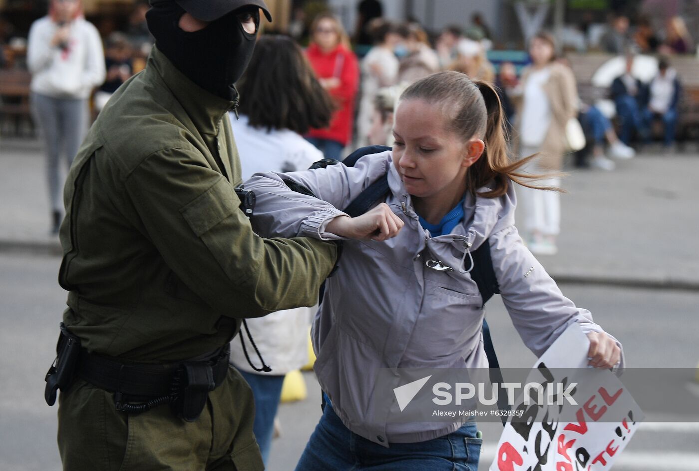 Belarus Maria Kolesnikova Supporters Rally