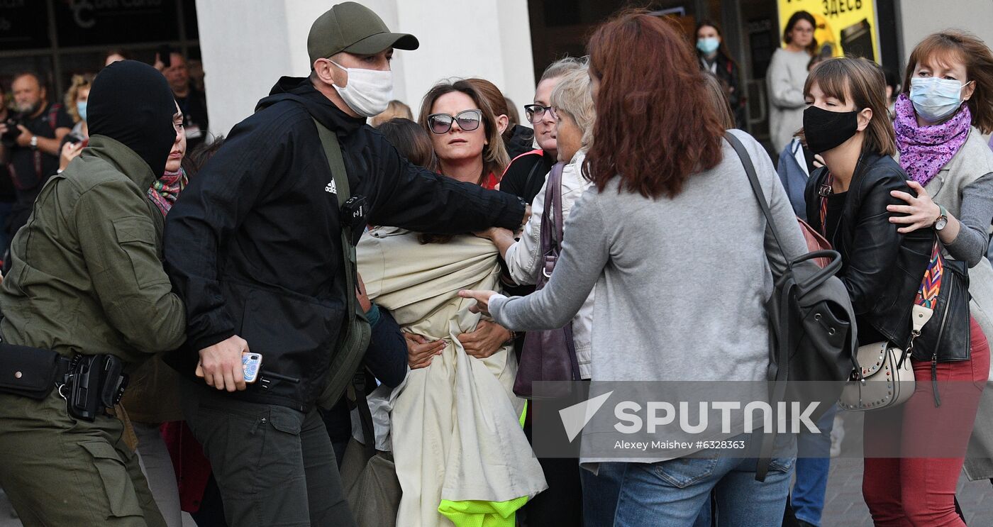Belarus Maria Kolesnikova Supporters Rally