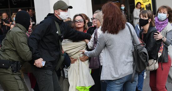 Belarus Maria Kolesnikova Supporters Rally