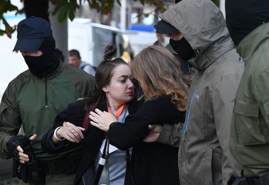 Belarus Maria Kolesnikova Supporters Rally