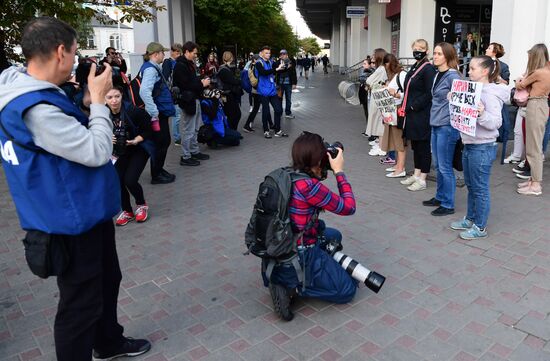 Belarus Maria Kolesnikova Supporters Rally