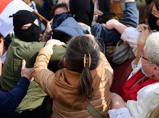 Belarus Maria Kolesnikova Supporters Rally