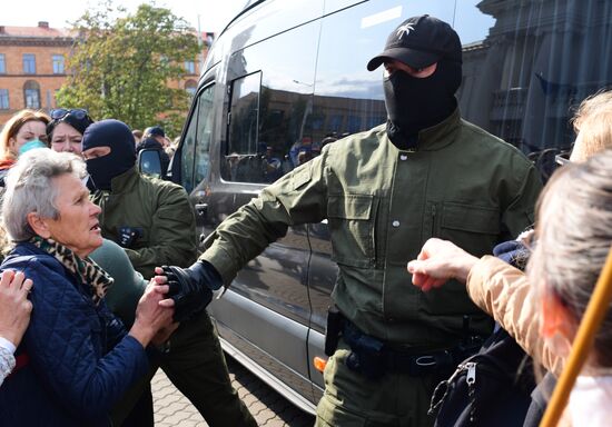 Belarus Maria Kolesnikova Supporters Rally