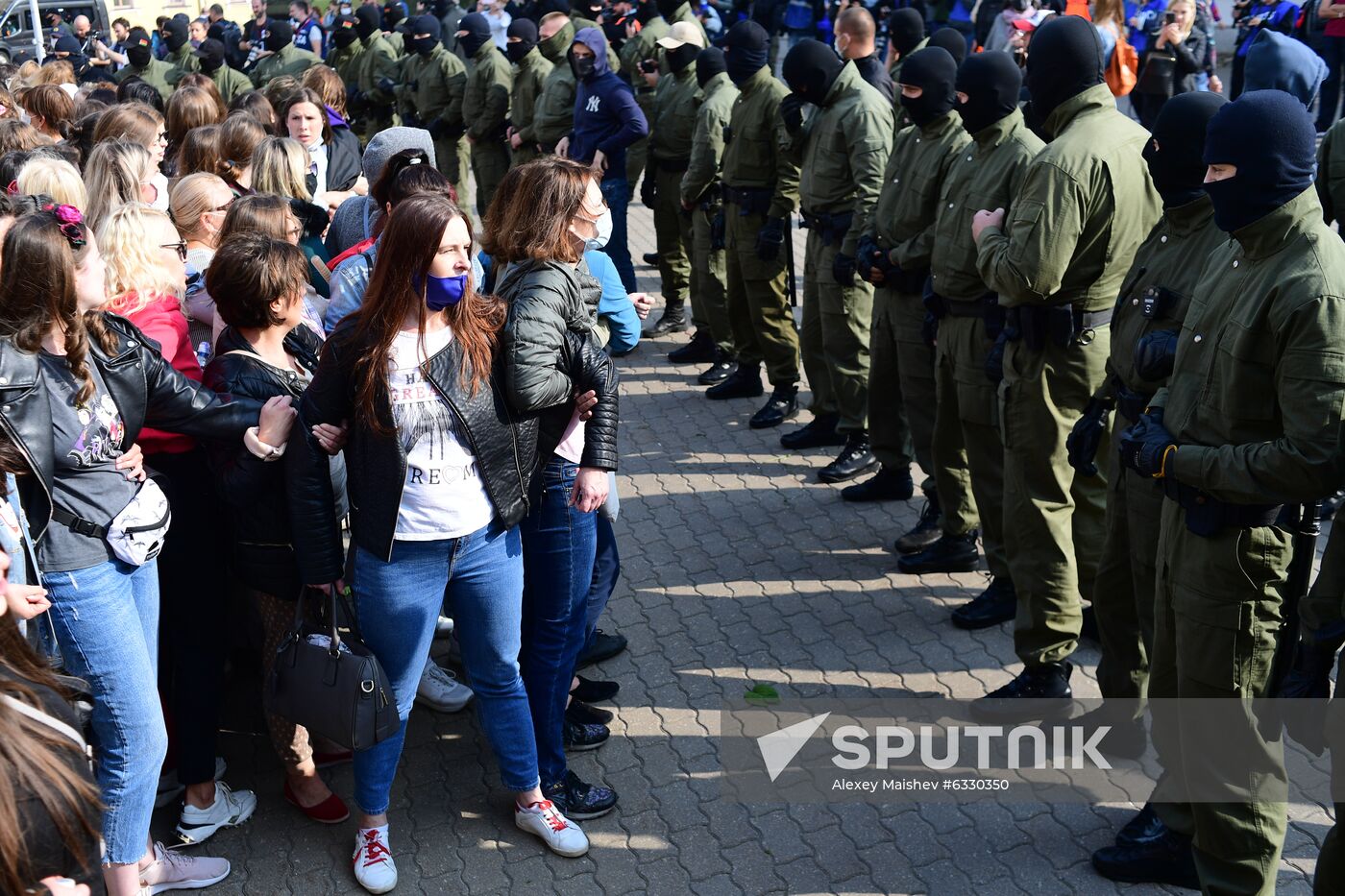 Belarus Maria Kolesnikova Supporters Rally
