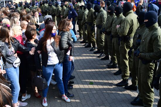 Belarus Maria Kolesnikova Supporters Rally