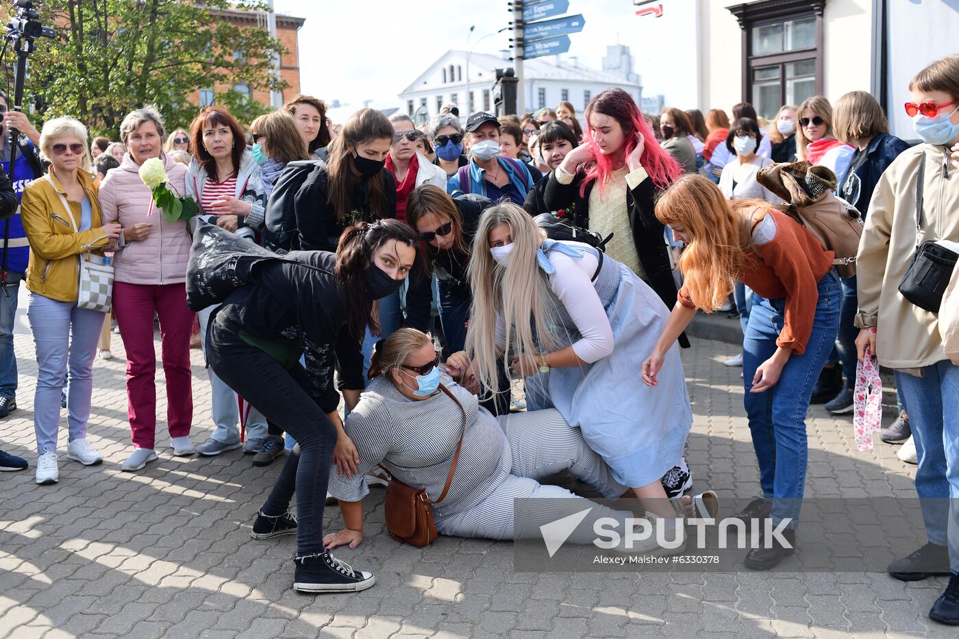 Belarus Maria Kolesnikova Supporters Rally