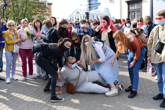 Belarus Maria Kolesnikova Supporters Rally