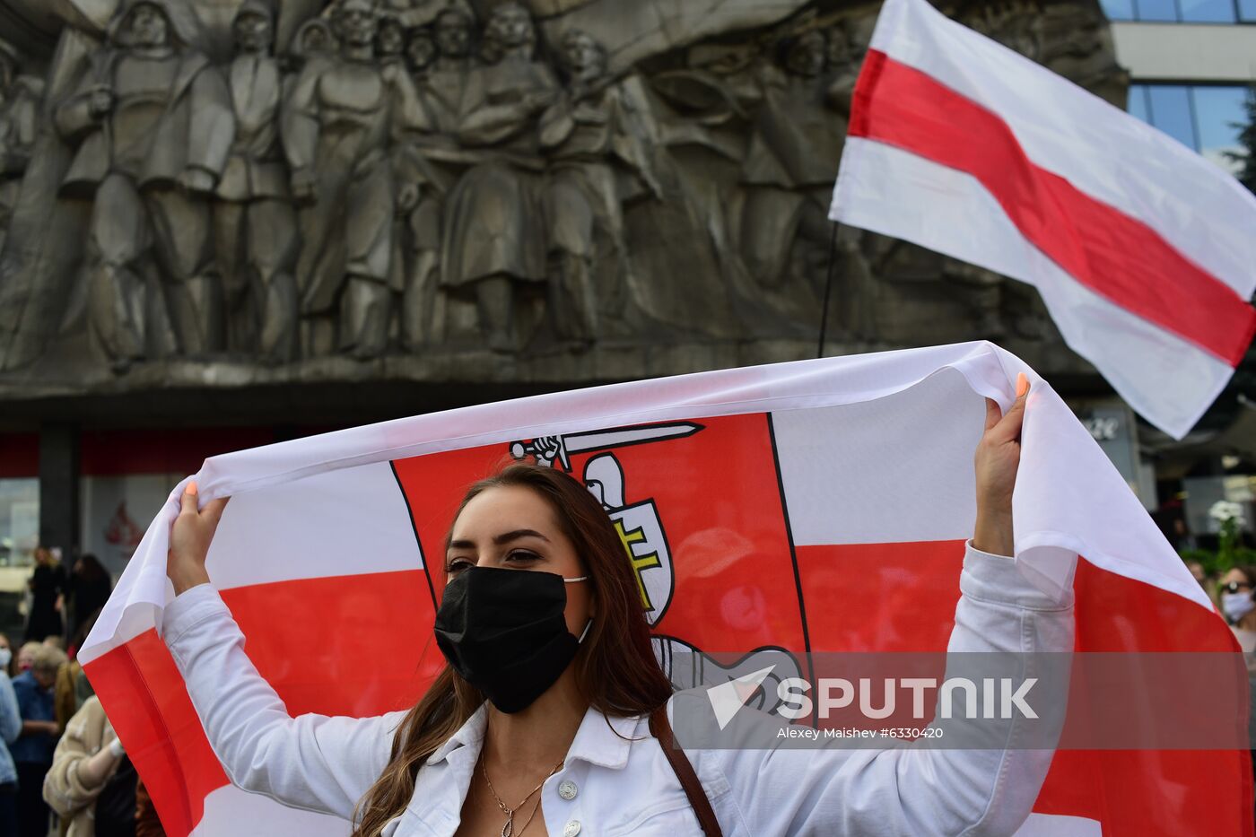 Belarus Maria Kolesnikova Supporters Rally