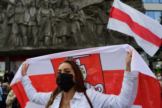 Belarus Maria Kolesnikova Supporters Rally